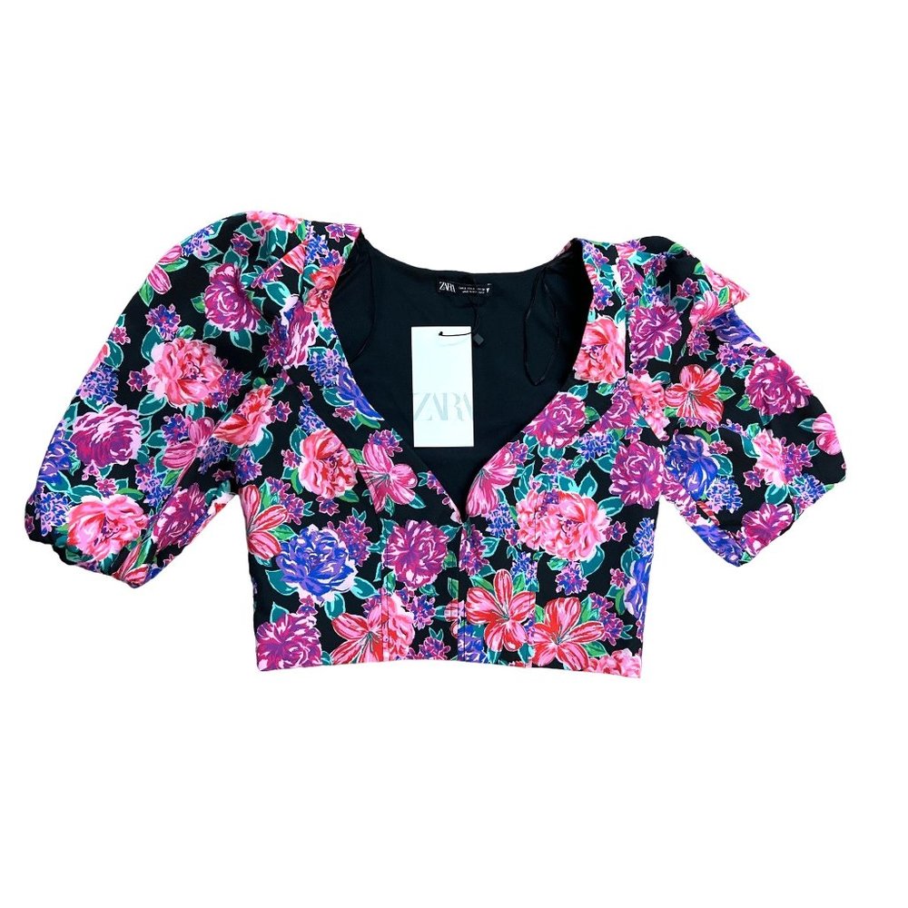 Zara Floral Crop Top